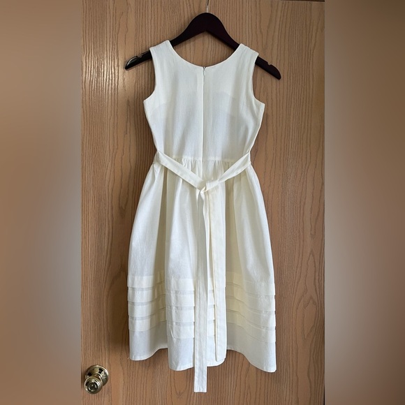 Creaciones Lizeth | Girls SZ 10 | Embroidered Floral Sleeveless Midi Dress Ivory - Picture 2 of 6